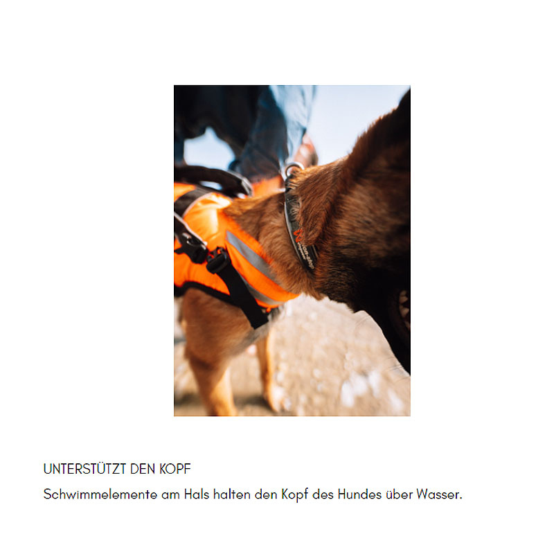 Non-stop dogwear Hundeschwimmweste 2.0 schwarz orange