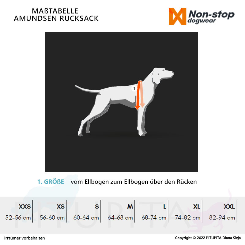 Non-stop dogwear Amundsen Pak Hunderucksack in grau schwarz