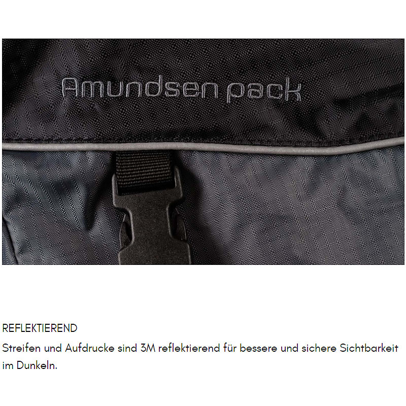 Non-stop dogwear Amundsen Pak Hunderucksack in grau schwarz