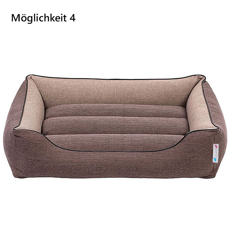 PITUPITA Komfort Hundebett Wendebett DAMIR in beige braun 4 in 1