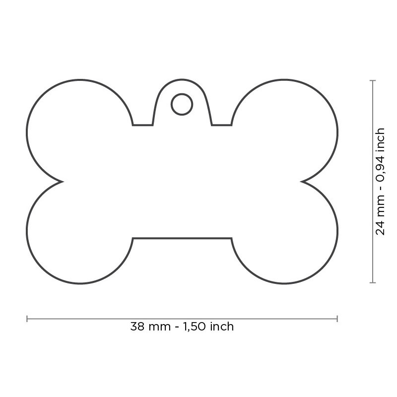 Hundemarke Anhänger Knochen groß Bronx inkl. Gravur