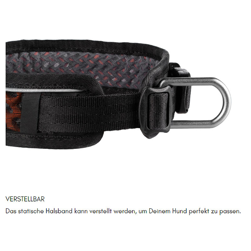 Non-stop dogwear Zugstopp Halsband Rock 3.0 gepolstert und leicht in schwarz orange