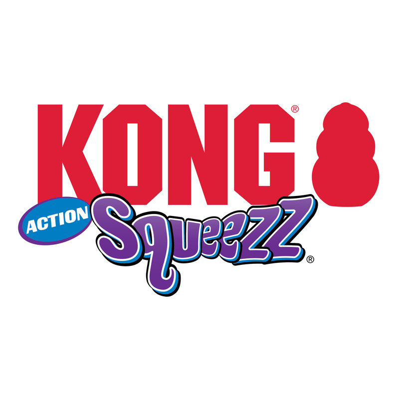 KONG Squeezz Action Ball rot mit Quietscher