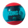 KONG Squeezz Action Ball rot mit Quietscher 3 Stück M | 6cm