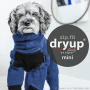 DryUp Body ZIP.FIT Hundebademantel mit Beinen für kleine Hunde in marine blau 35cm