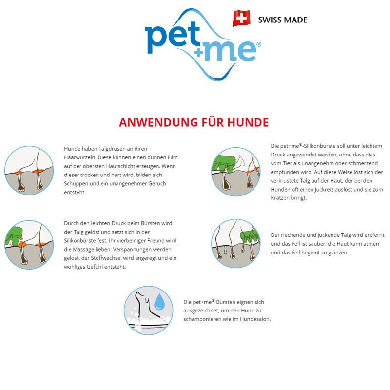 Pet+Me Dog Hundebürste Massagebürste