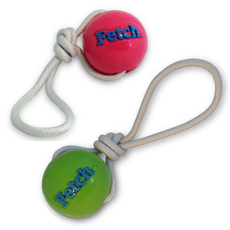 Planet Dog Fetch Ball mit Seil GRÜN