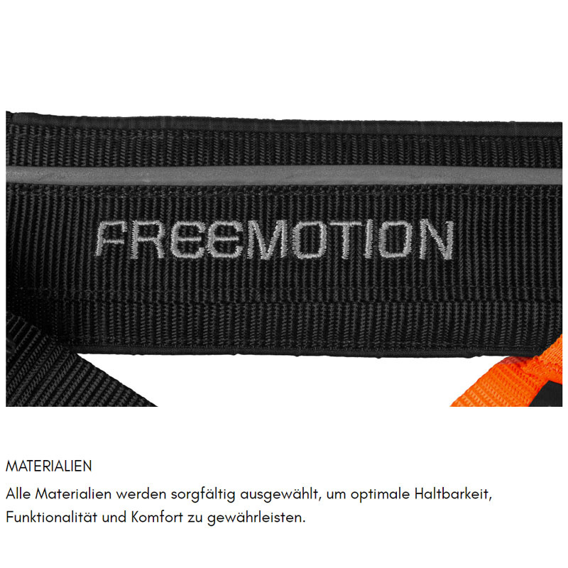 Non-stop dogwear Zuggeschirr Laufgeschirr Sportgeschirr Freemotion 5.0 schwarz orange