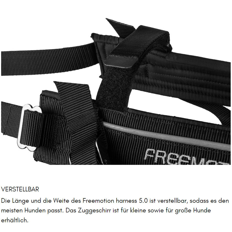 Non-stop dogwear Zuggeschirr Laufgeschirr Sportgeschirr Freemotion 5.0 schwarz orange Größe 8