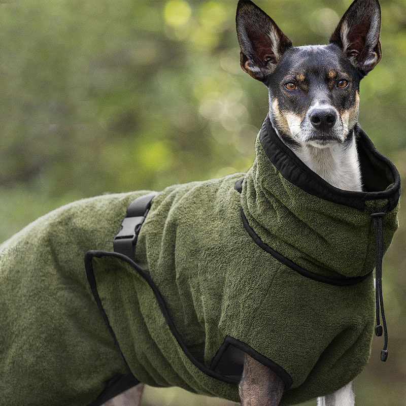 WarmUp Cape PRO Mantel für mittelgroße Hunde in pine green piniengrün-moos NEU