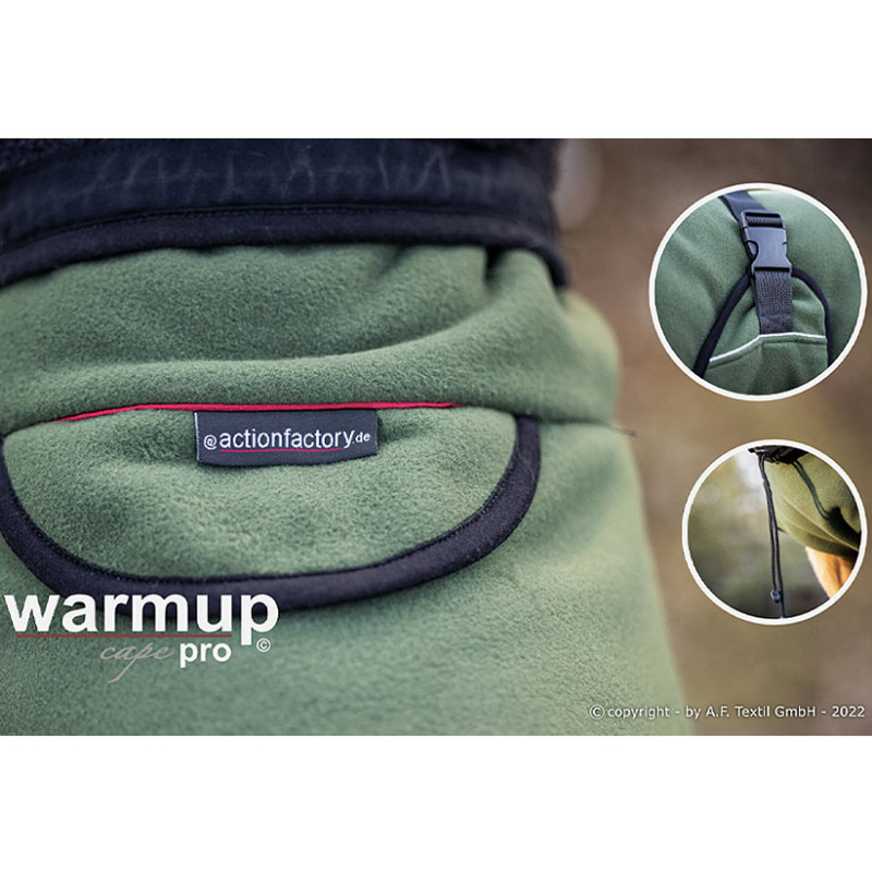 WarmUp Cape PRO Mantel für mittelgroße Hunde in pine green piniengrün-moos NEU