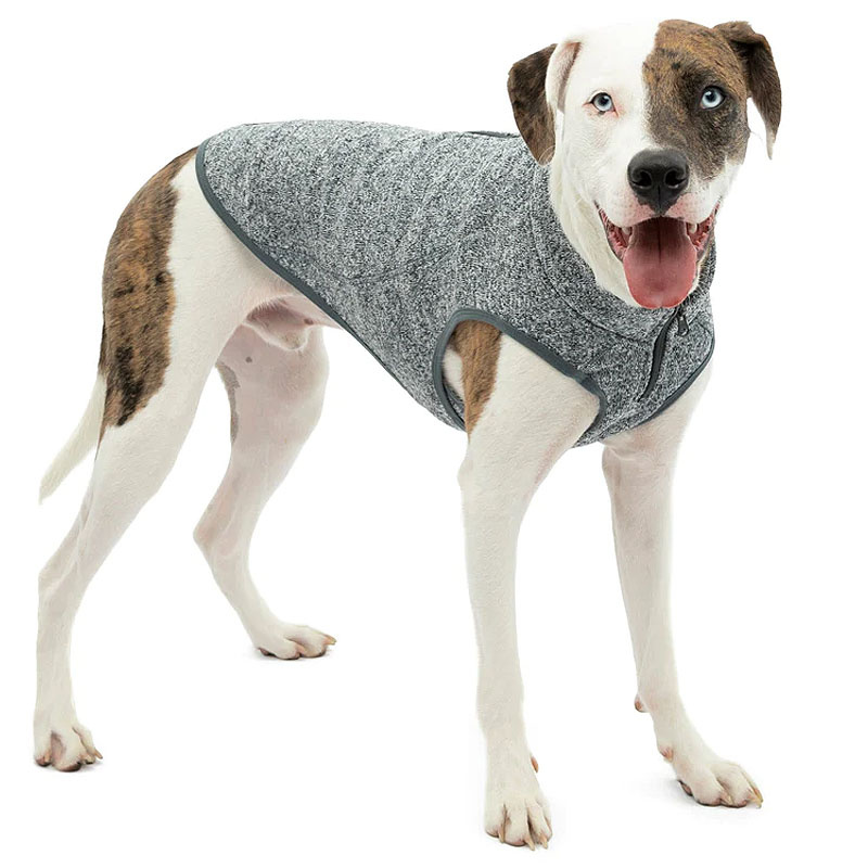 KURGO K9 Core Sweater Hundepullover in Heather black schwarz weiss S