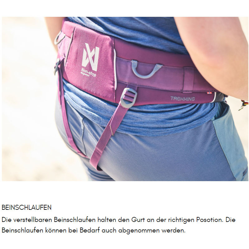 Non-stop dogwear Trekking belt Wandern Gurt Bauchgurt lila violett 2.0