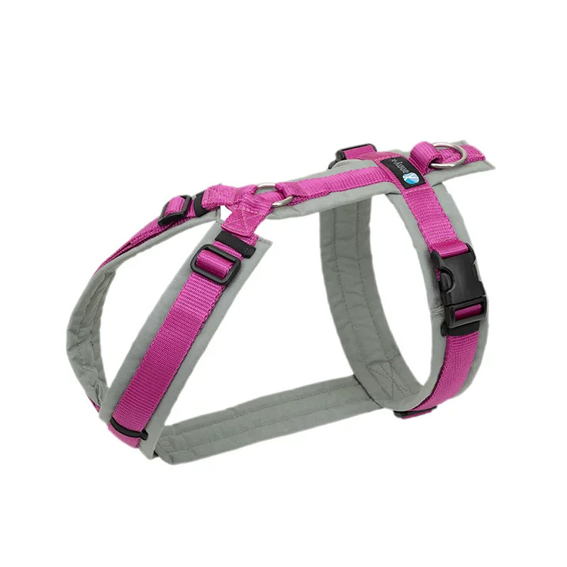 AnnyX Brustgeschirr Hundegeschirr Fun grau pink M