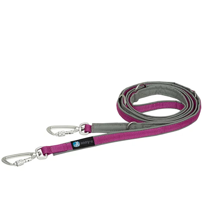 AnnyX Führleine verstellbar Safety Fun grau pink