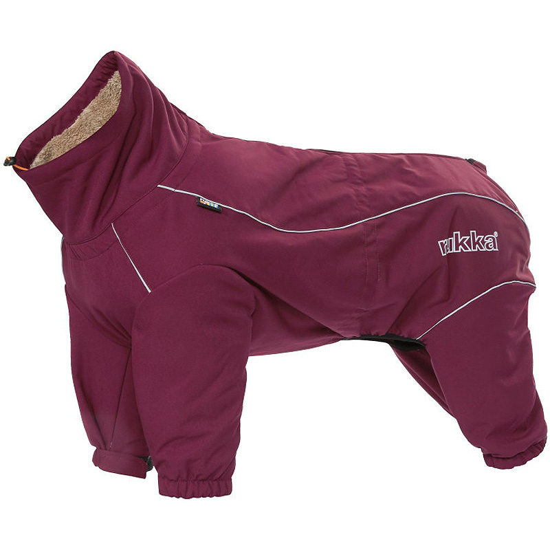 Rukka Pets Wintermantel mit Beinen Thermal Overall in burgund dunkel rot 55