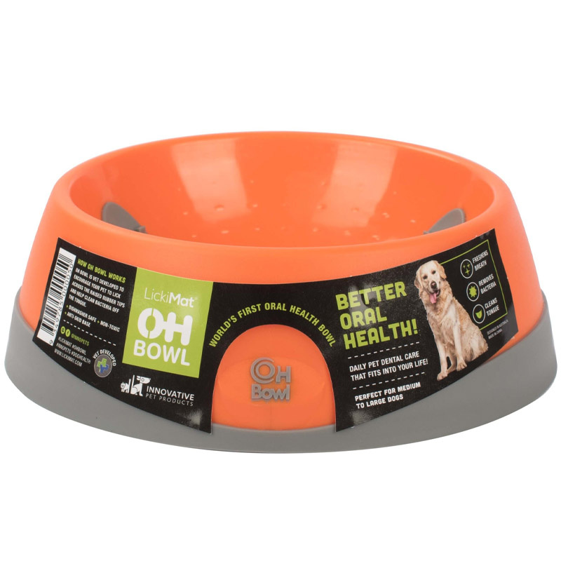 LickiMat Hundenapf OH Bowl orange S ø 16 cm