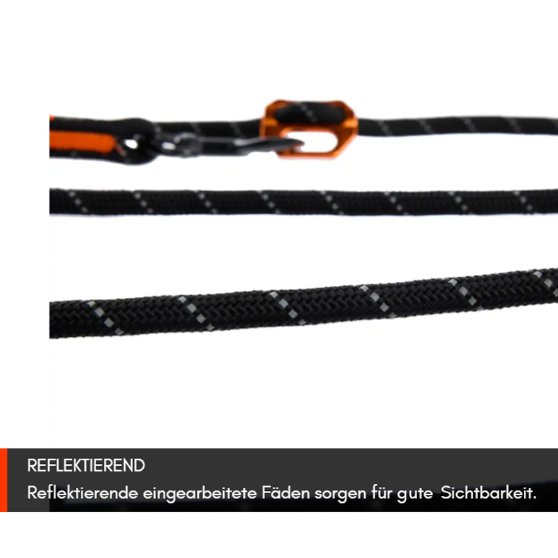 Non-stop dogwear Leine Rock verstellbare Leine in schwarz