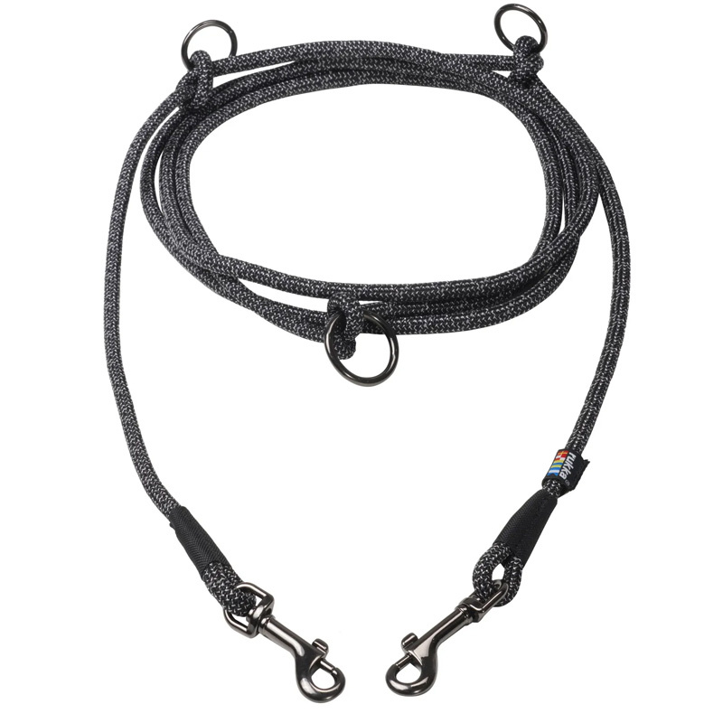 Rukka Pets Rope Leine Führleine verstellbar rund in schwarz S 6 mm ø