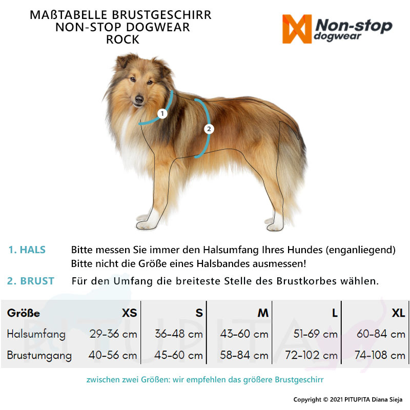 Non-stop dogwear Rock long Brustgeschirr Sicherheitsgeschirr Panikgeschirr