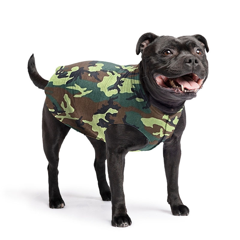 Goldpaw Stretch Fleece Hundepullover in camouflage