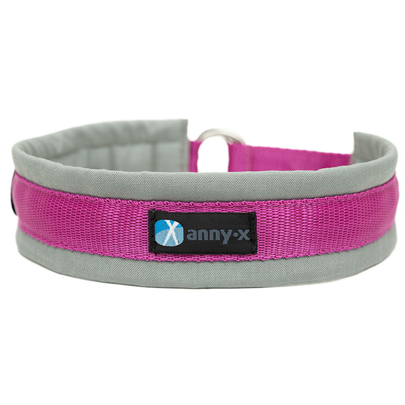 AnnyX Zugstopp Halsband Fun in grau pink