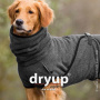 DryUp Trocken Cape Hundebademantel in anthrazit grau S 56cm