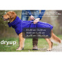 DryUp Trocken Cape Hundebademantel in anthrazit grau XL 70cm