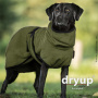 DryUp Trocken Cape Hundebademantel in moos grün S 56cm