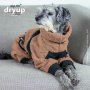 DryUp Body ZIP.FIT Hundebademantel mit Beinen für kleine Hunde in coffee braun 45cm