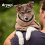 DryUp Trocken Cape Hundebademantel MINI für kleine Hunde in coffee braun