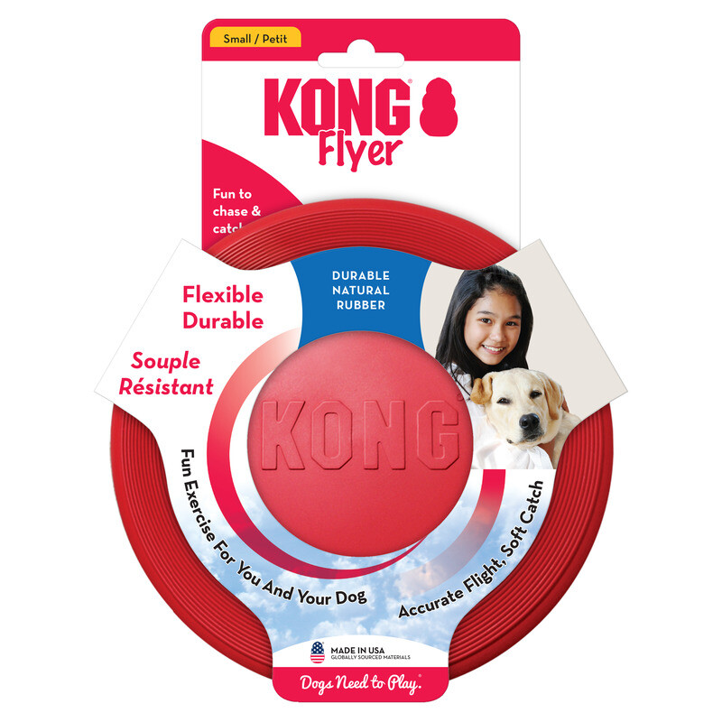 KONG Flyer Frisbee in rot L