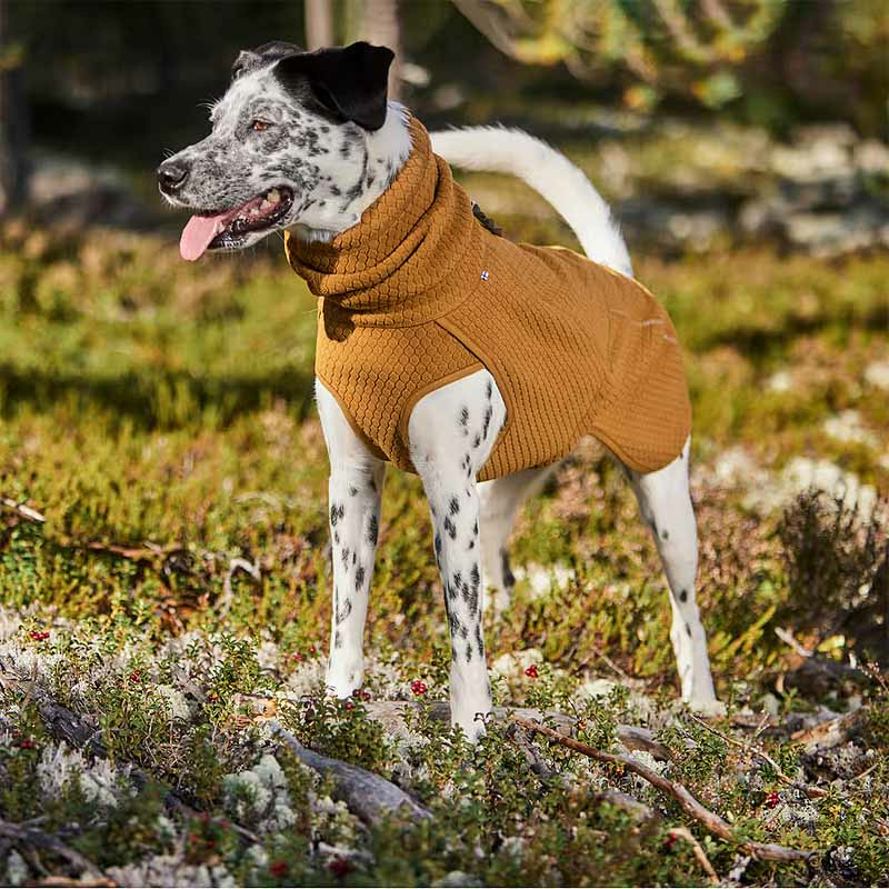 Hurtta Midlayer Eco wärmende Hundejacke Pullover in ocker desert 35