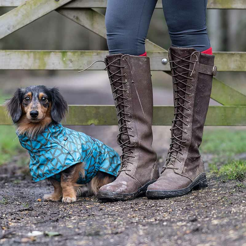 Rukka Pets gefütterter Regenmantel Regenjacke Hayton Warm in aqua blau