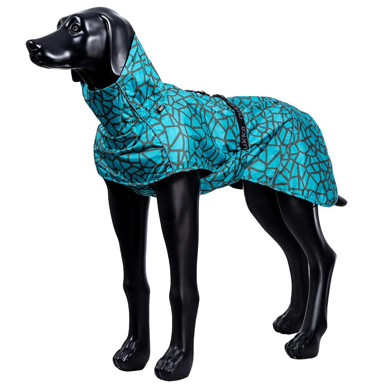 Rukka Pets gefütterter Regenmantel Regenjacke Hayton Warm in aqua blau