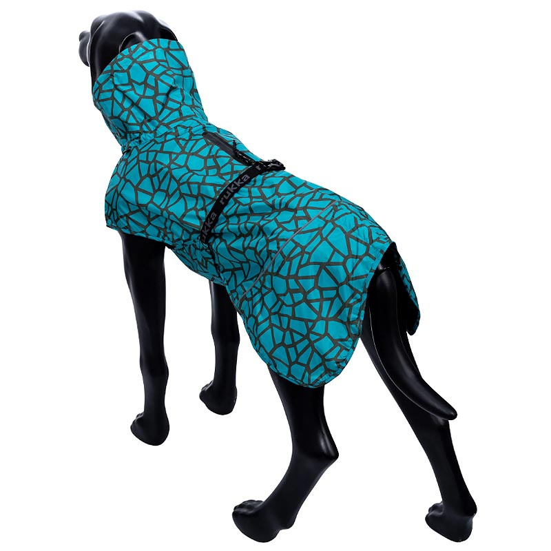 Rukka Pets gefütterter Regenmantel Regenjacke Hayton Warm in aqua blau