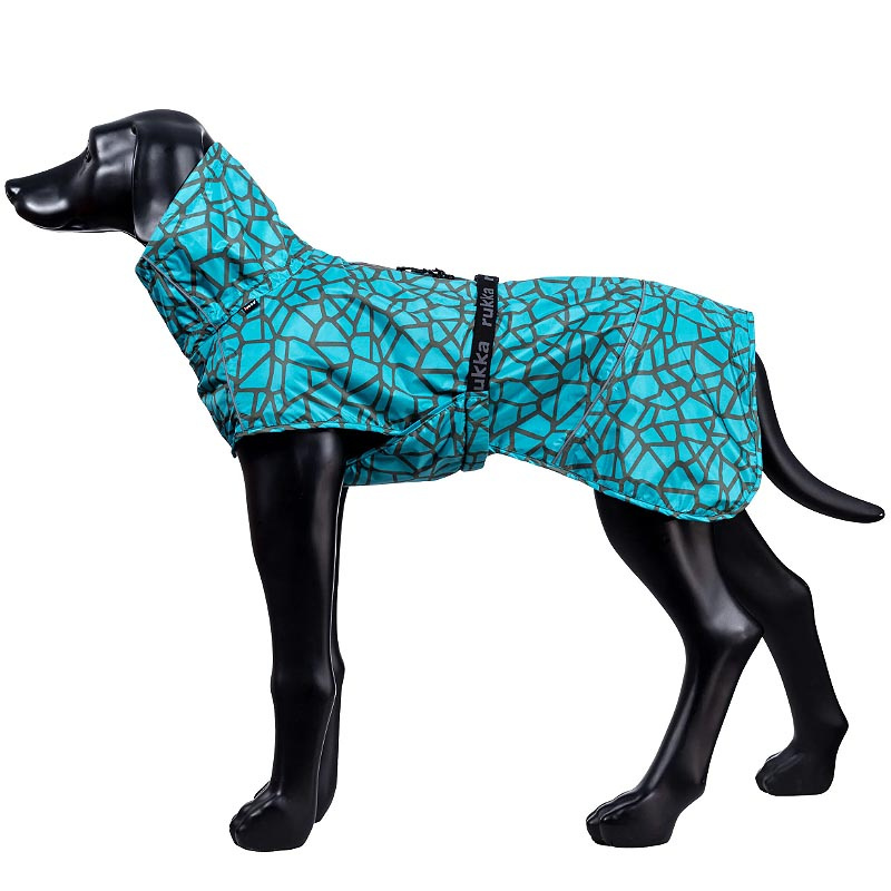 Rukka Pets gefütterter Regenmantel Regenjacke Hayton Warm in aqua blau