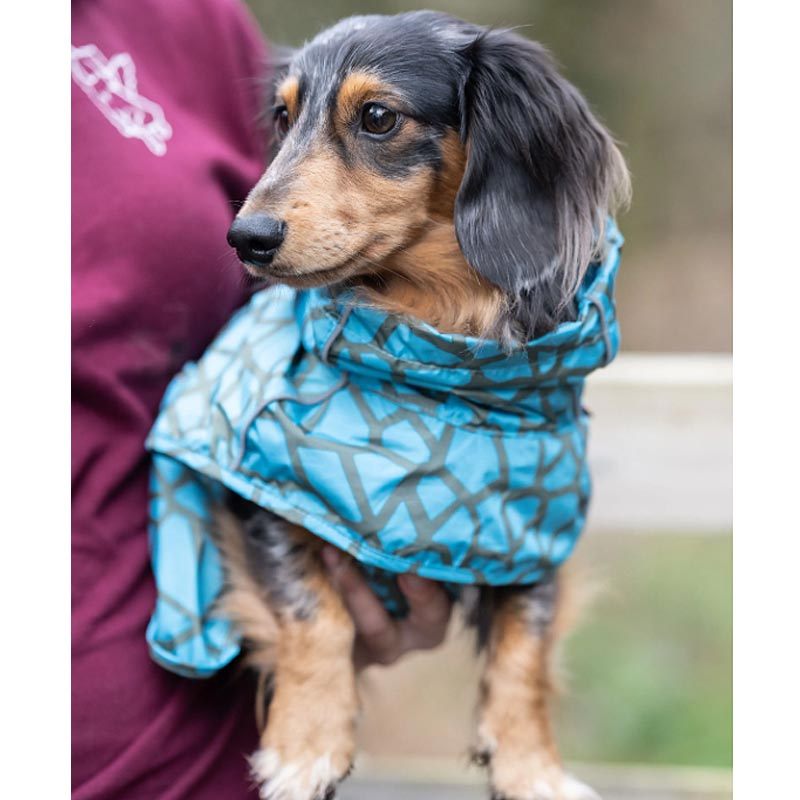 Rukka Pets gefütterter Regenmantel Regenjacke Hayton Warm in aqua blau