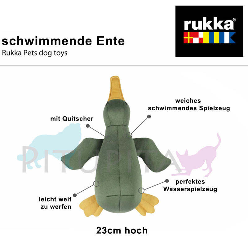 Rukka Pets schwimmende Ente in gelb