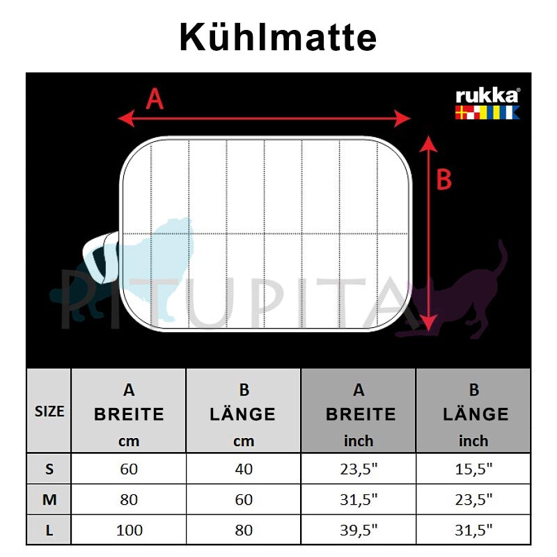 Rukka Pets Kühlmatte Kühldecke Premium in grau