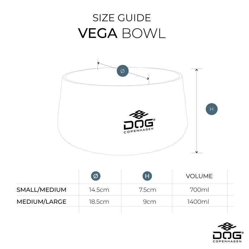 Dog Copenhagen Vega Bowl Futternapf Wassernapf Steel silber