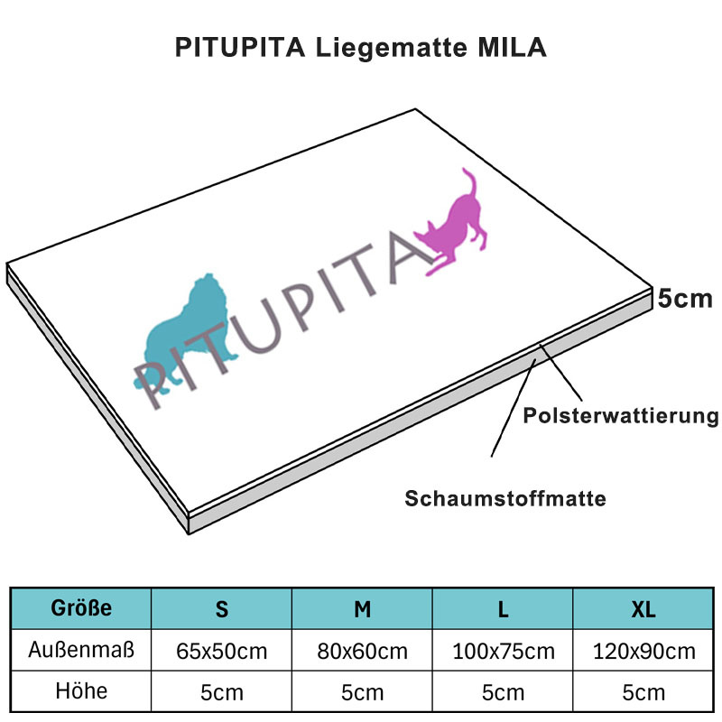 PITUPITA Liegematte Erholungsmatte MILA in beige