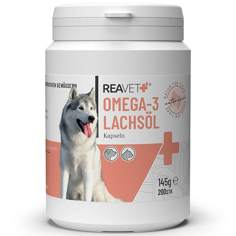 REAVET Omega-3 Lachsöl Kapseln für Hunde