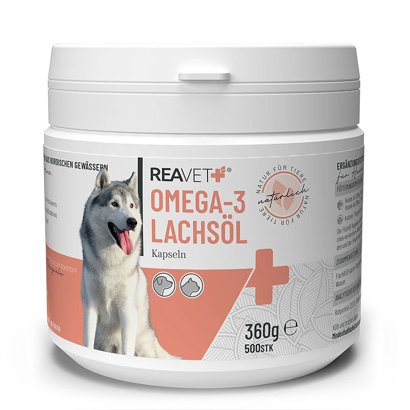 REAVET Omega-3 Lachsöl Kapseln für Hunde