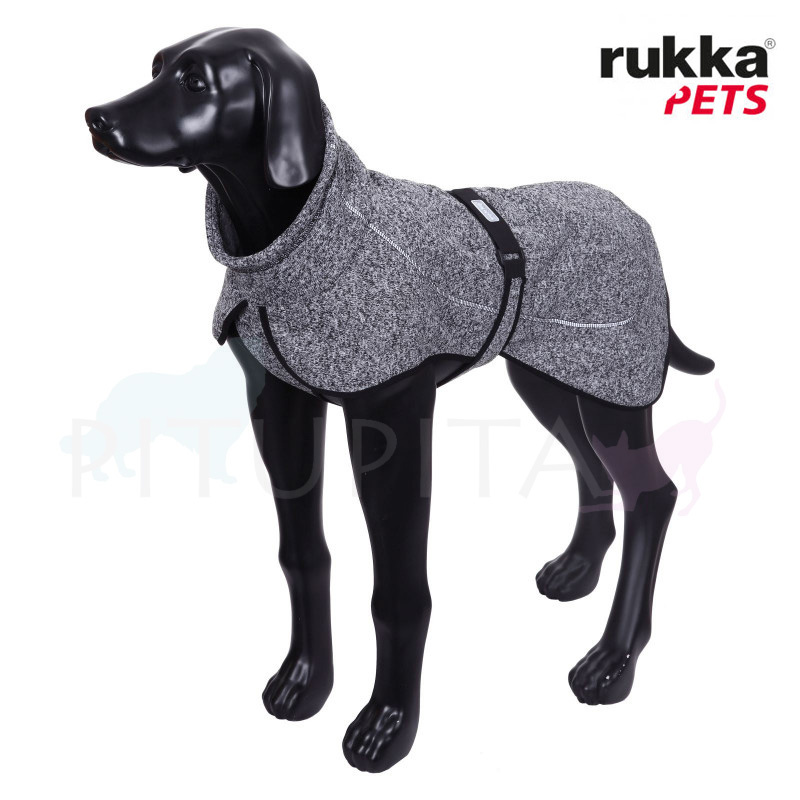 Rukka Pets Strickmantel COMFY Schwarz grau 30