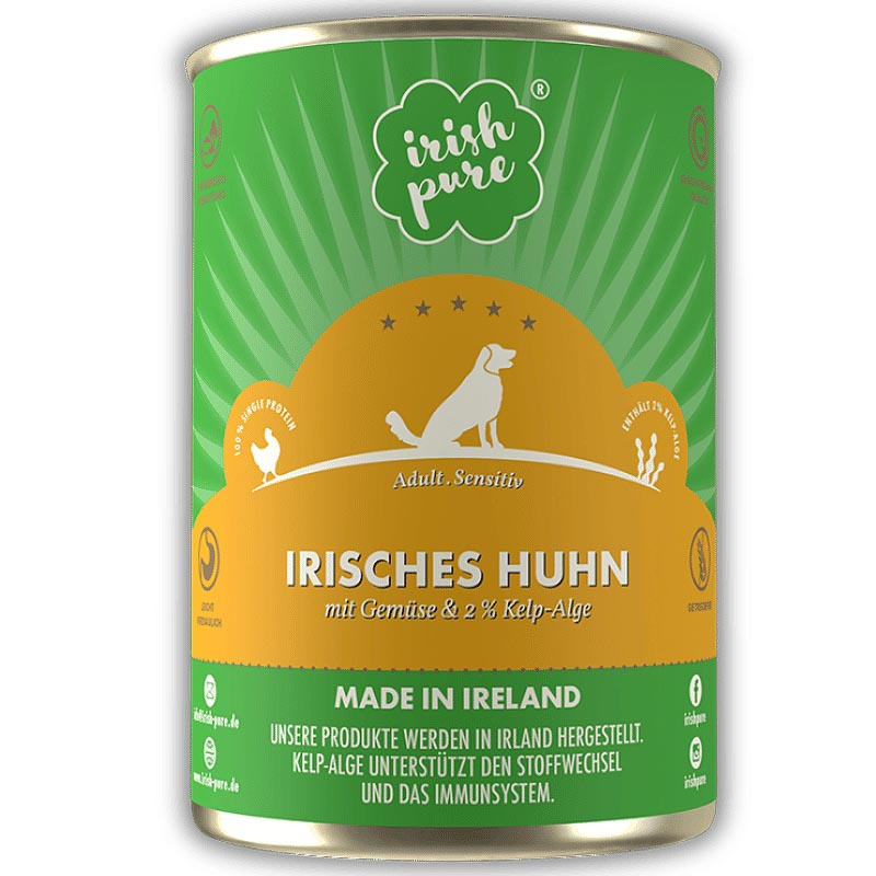 IRISH PURE Irisches Nassfutter Huhn mit Gemüse & Kelp-Alge ADULT