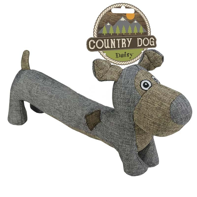 Country Dog Kuscheltier breiter Form aus recyceltem Kunststoff