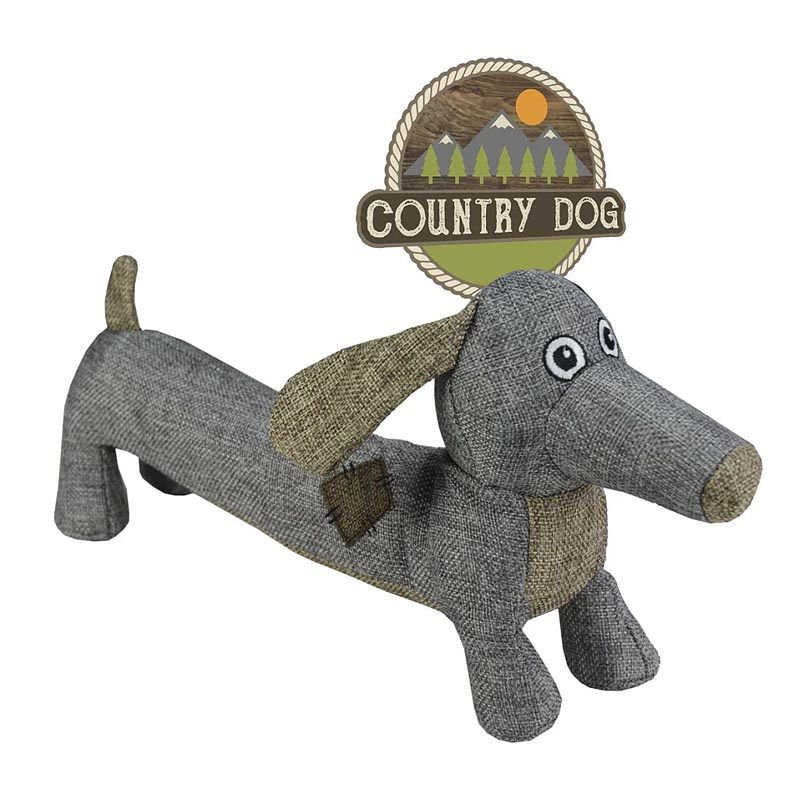 Country Dog Kuscheltier breiter Form aus recyceltem Kunststoff