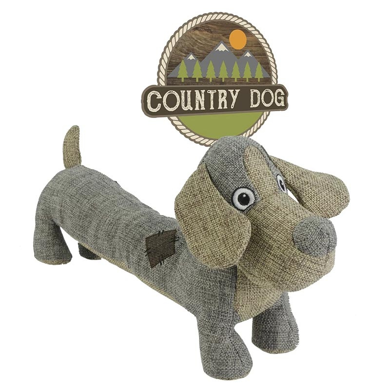 Country Dog Kuscheltier breiter Form aus recyceltem Kunststoff